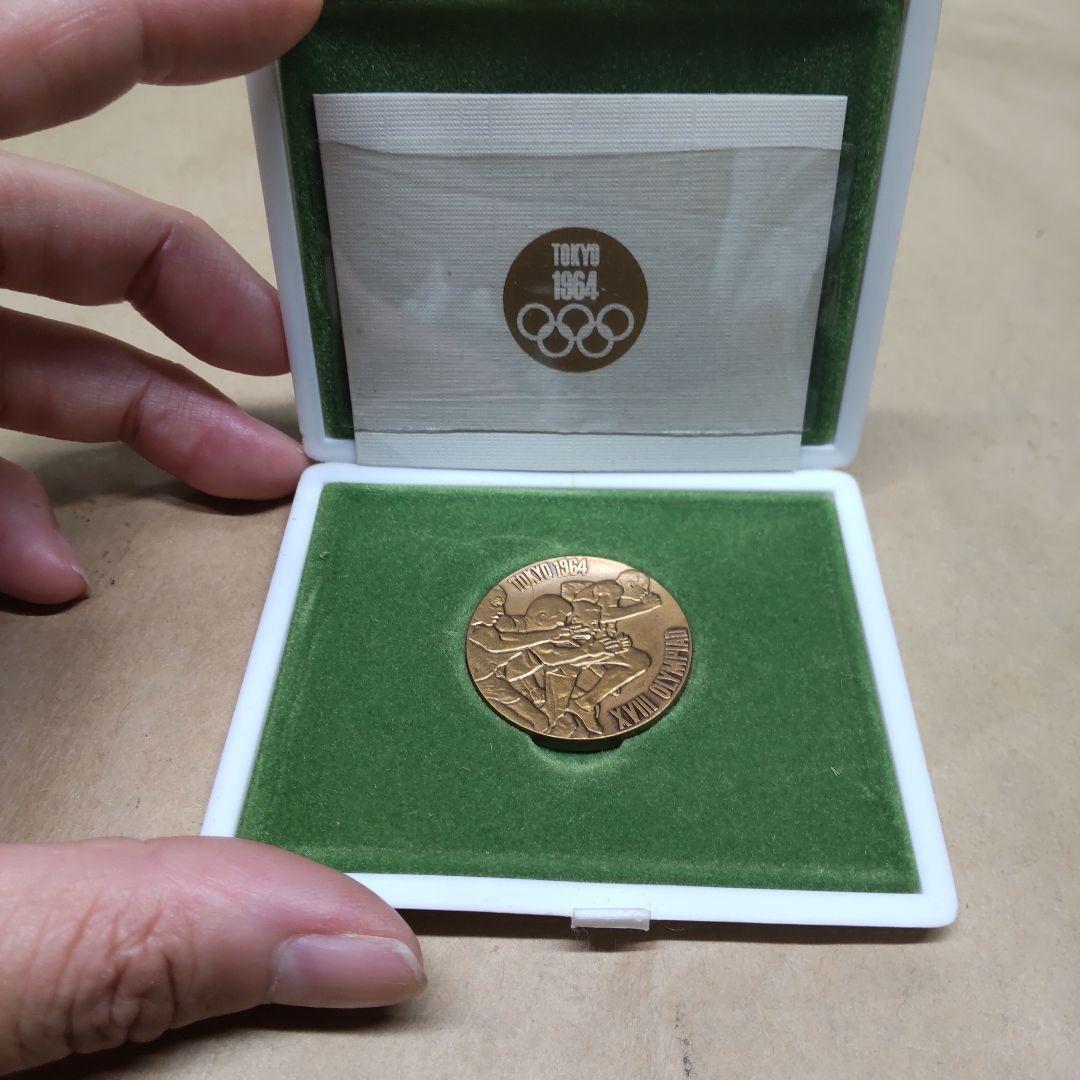 1964年 東京オリンピック記念メダル 銅 ケース 説明書付き - メルカリ