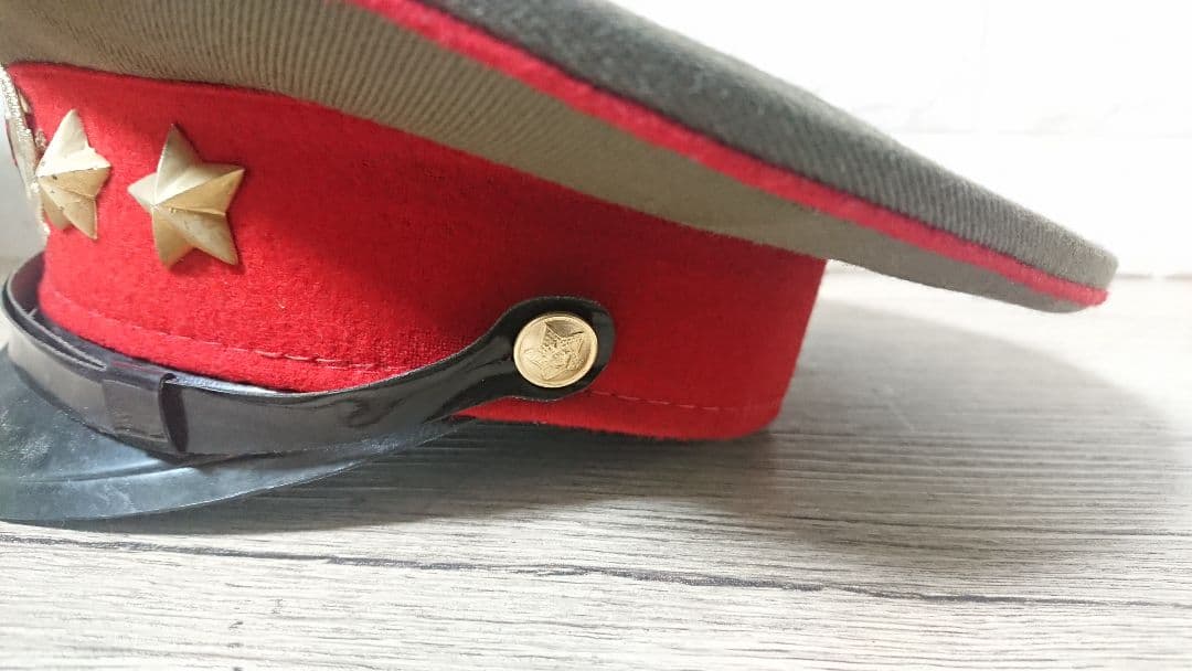 レア 稀少 当時物 ソ連軍 将校用 制帽 軍帽 赤帯 - メルカリ