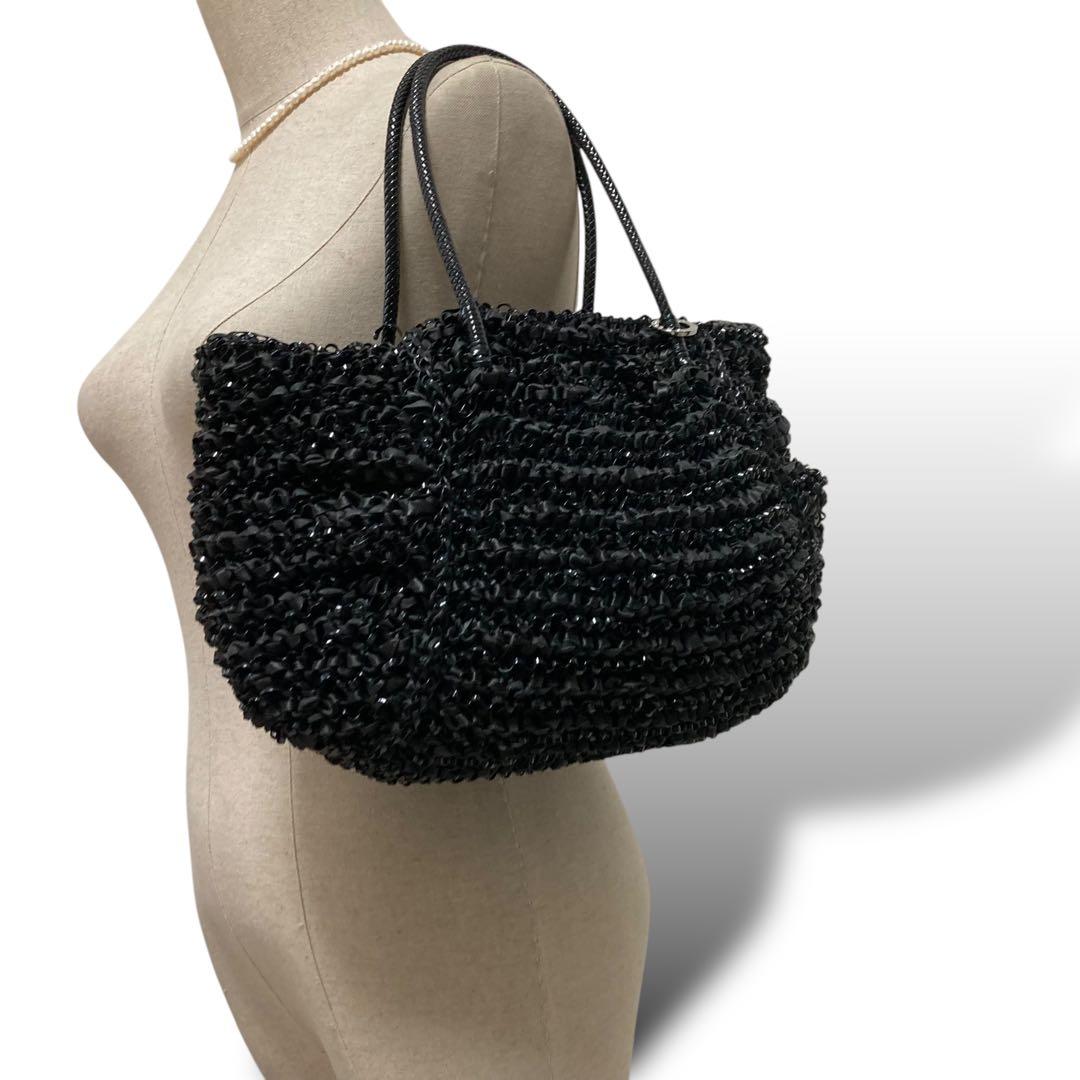 【美品】アンテプリマ　ワイヤーバッグ　トート　黒　手提げ　肩掛け　パーティー