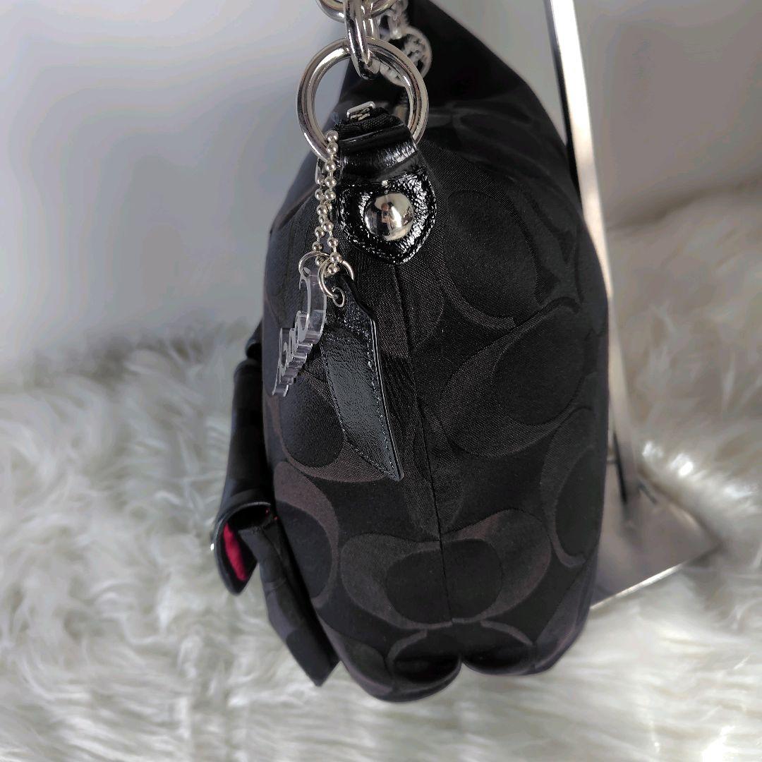 COACH　y2k poppy　ショルダーバッグ　黒　ポピー　大容量