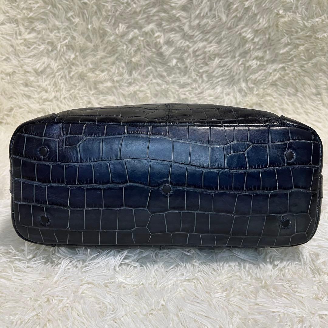 Daniel&Bob ビジネスバッグ クロコ型押し 2way ダークネイビー