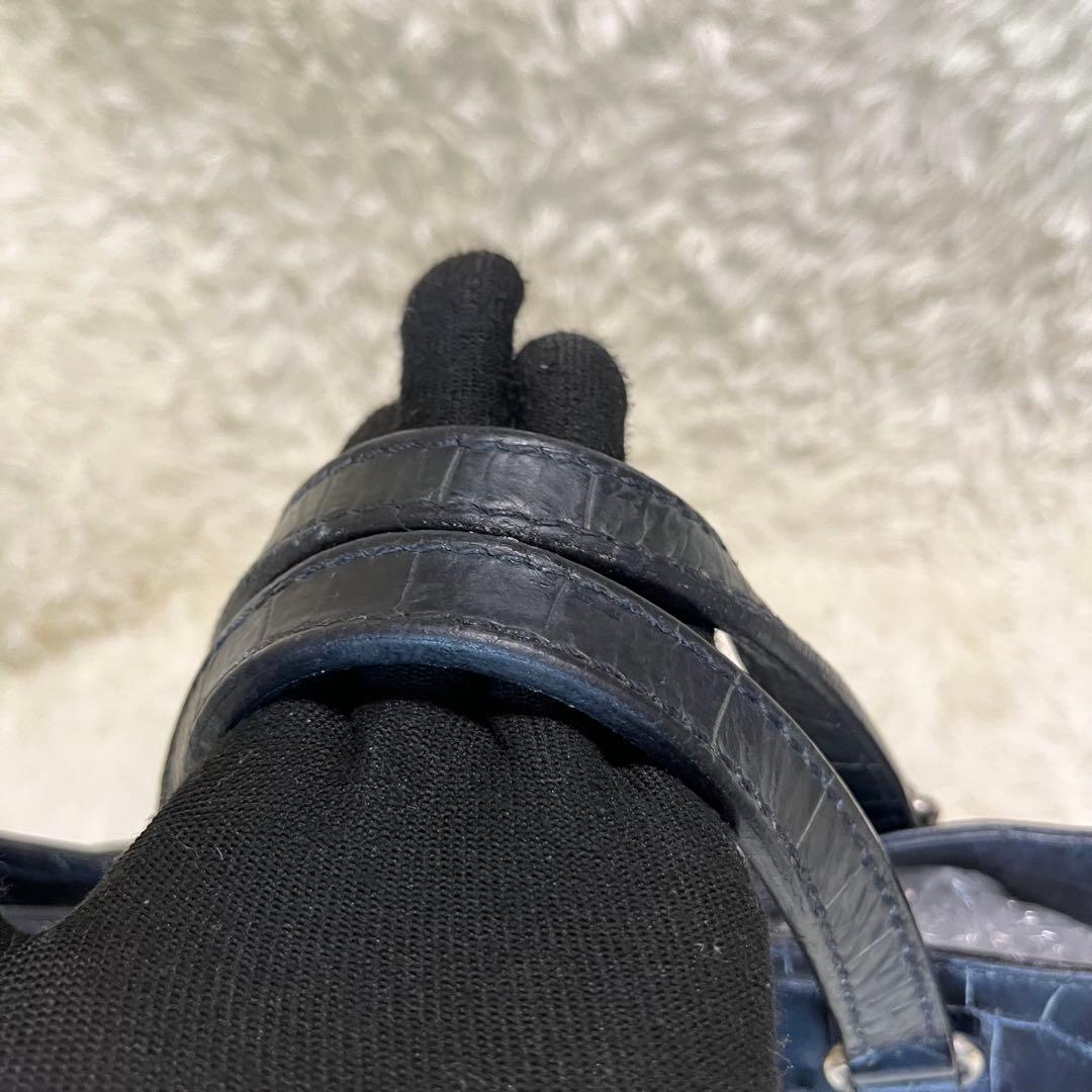 Daniel&Bob ビジネスバッグ クロコ型押し 2way ダークネイビー