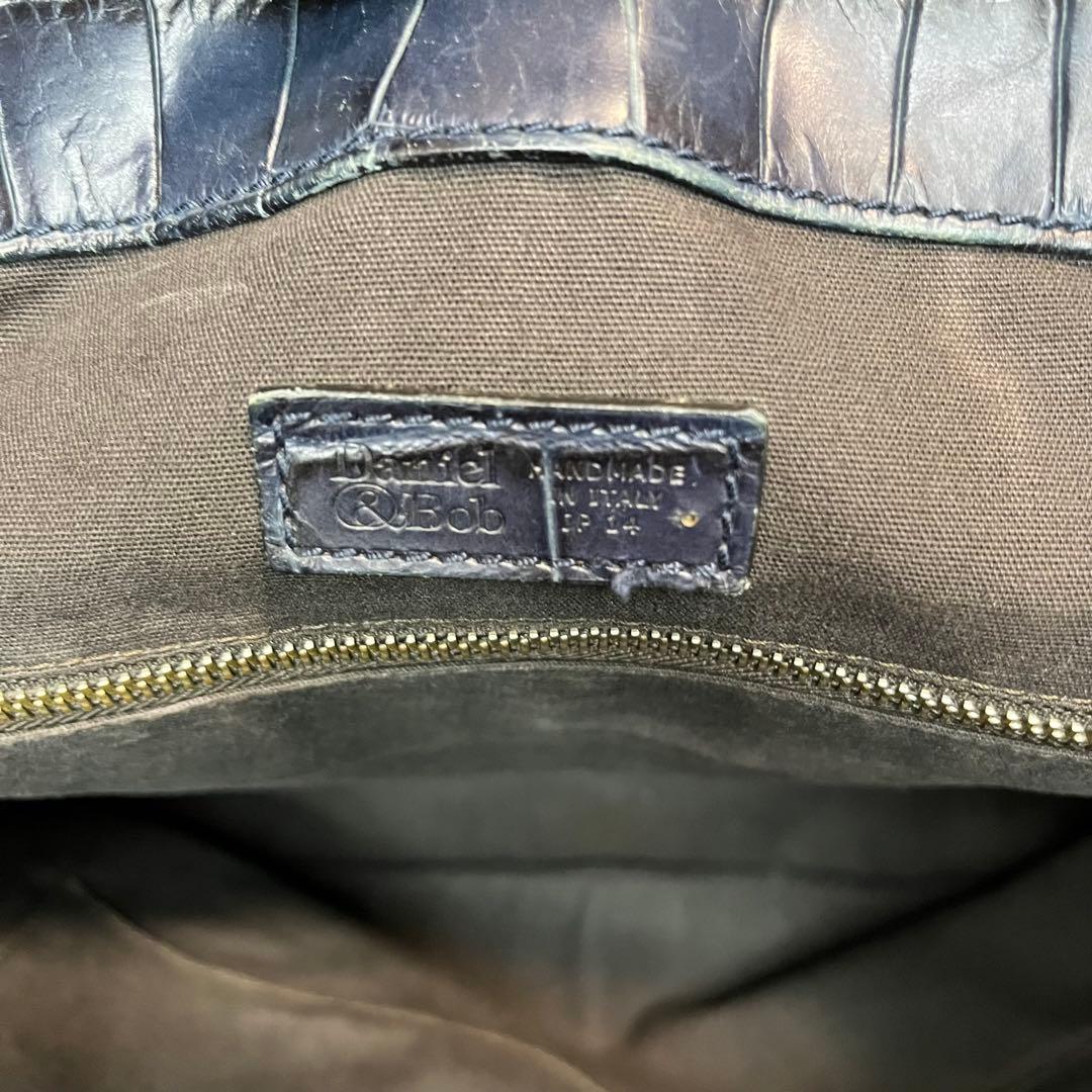 Daniel&Bob ビジネスバッグ クロコ型押し 2way ダークネイビー