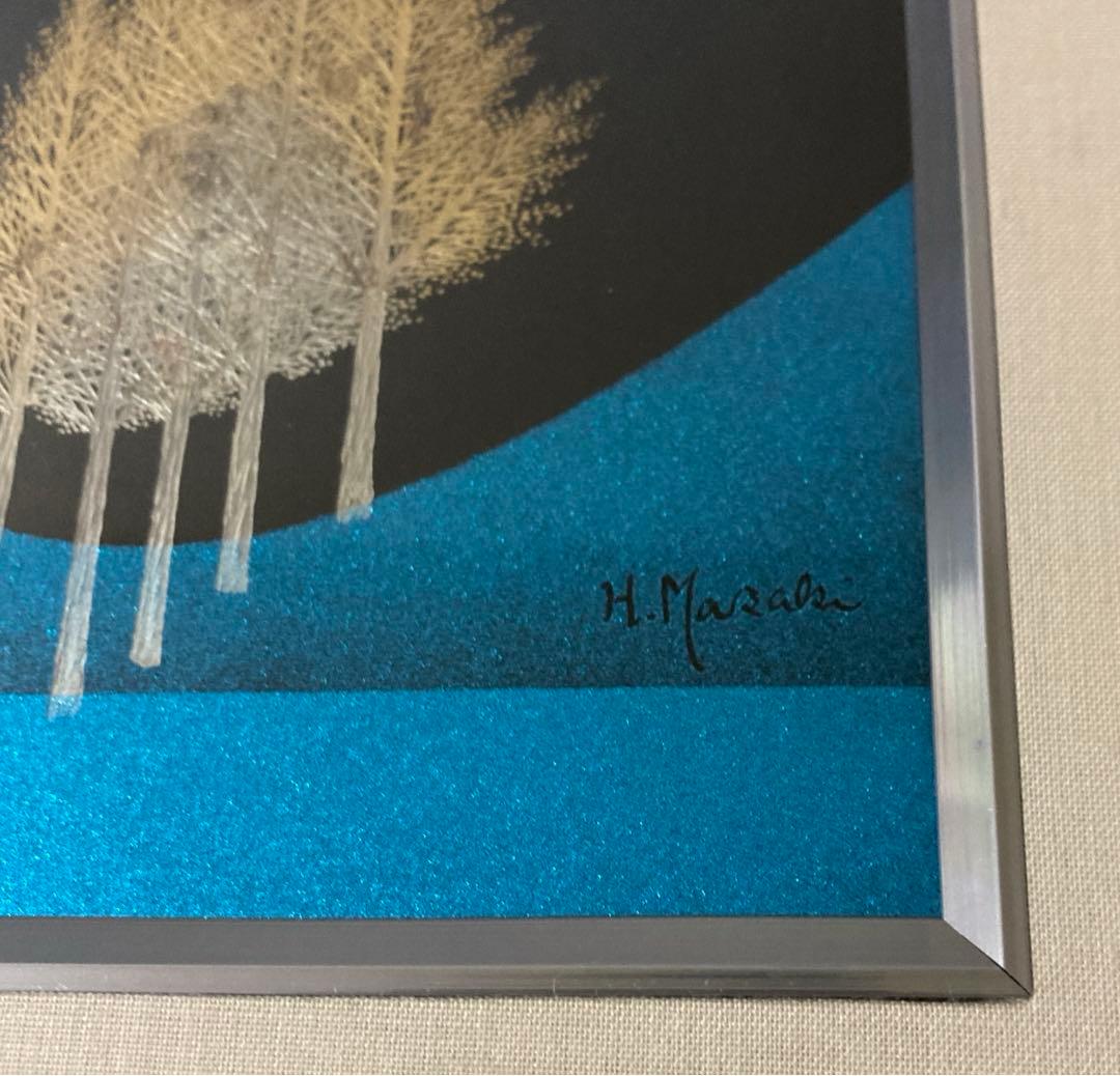 蒔絵師 吠木正樹/「静樹/立木」/輪島塗/漆絵/漆額/沈金/漆芸額/