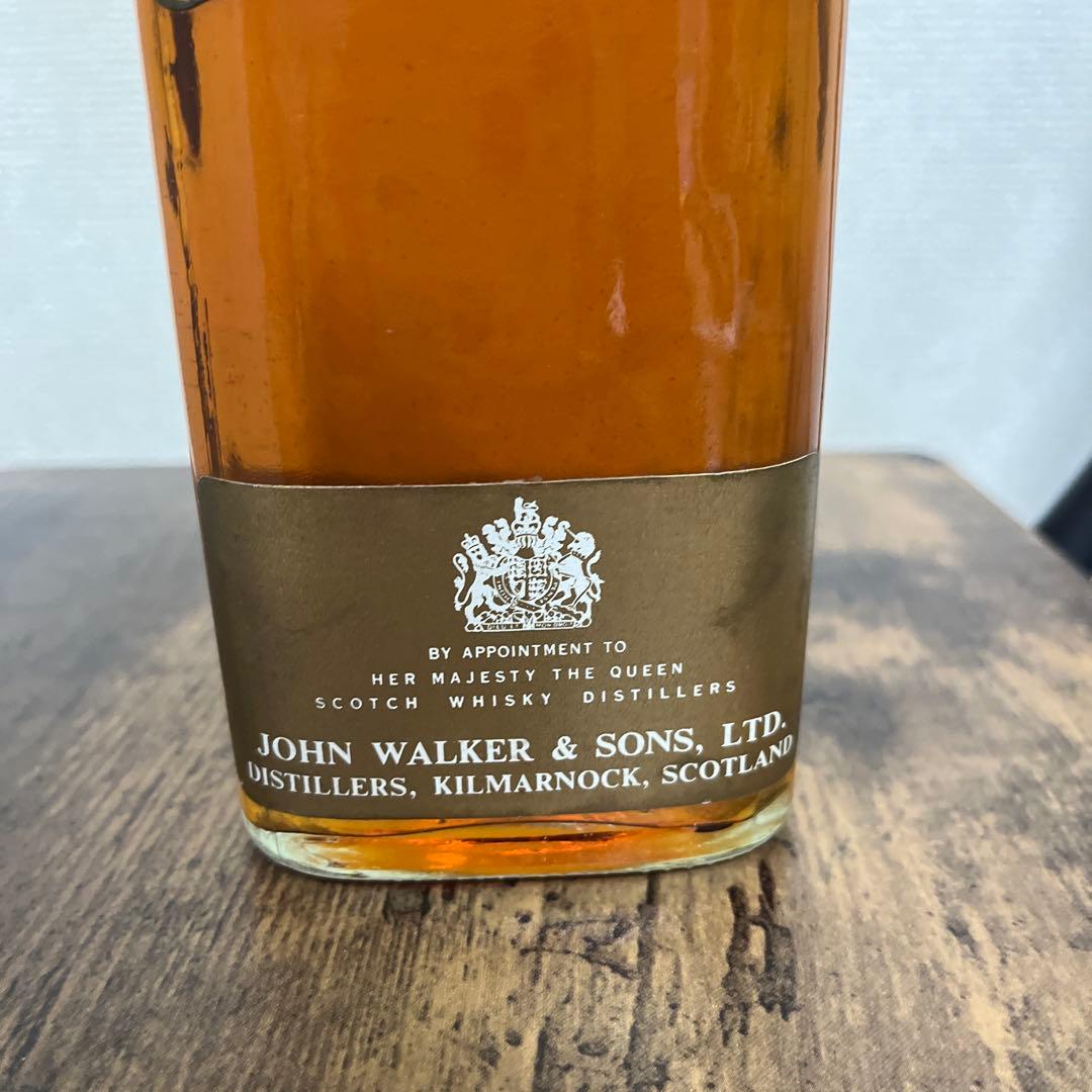 未開封 ジョニーウォーカー ブラック 金キャップ 白紋章 黒ラベル 古酒