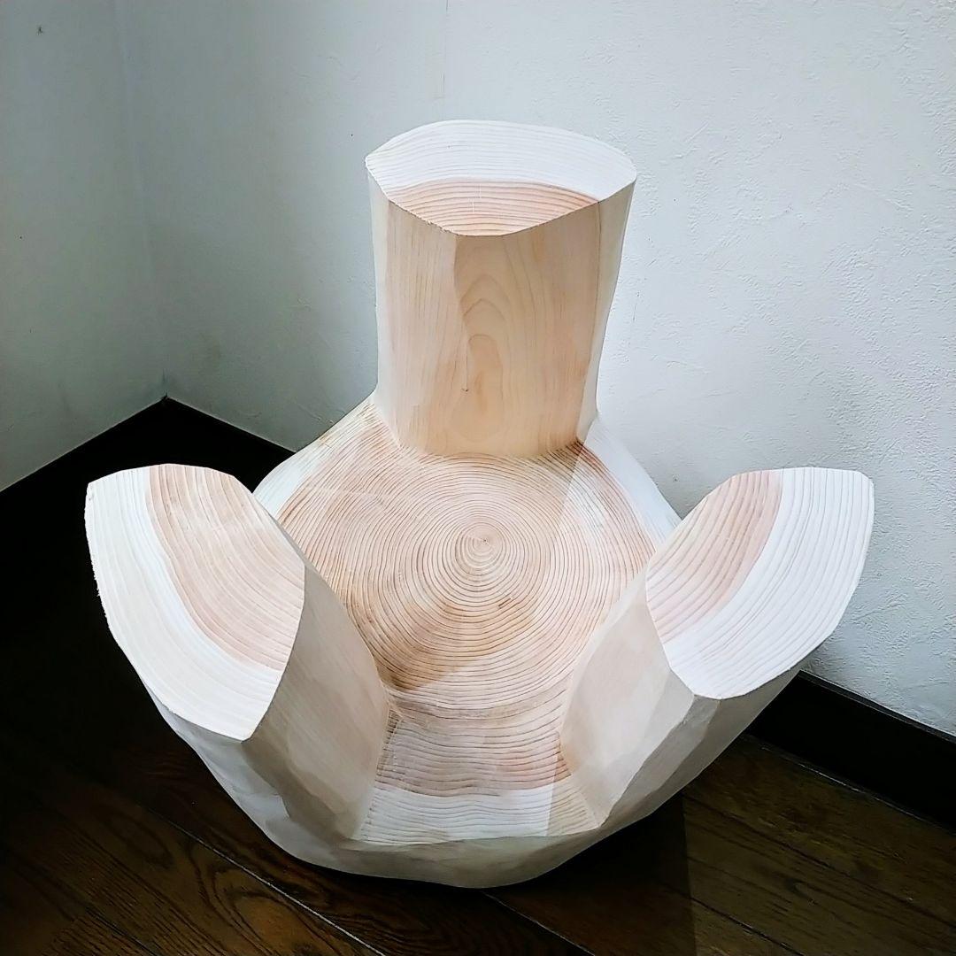 丸太スツール　丸太椅子　サイドテーブル ヒノキ