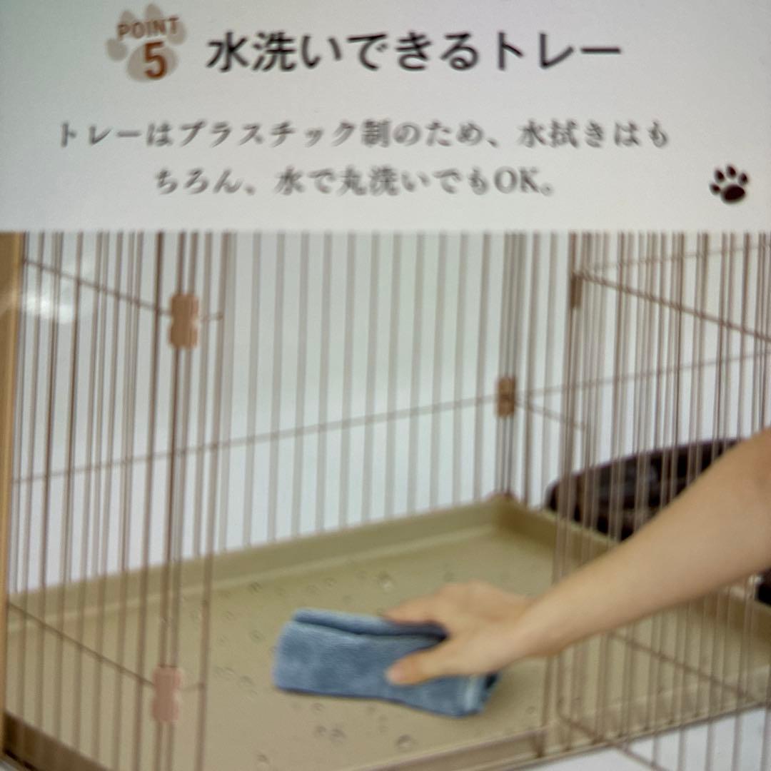 犬ケージ 木製屋根付き広いドア付き 145✖️68✖️70