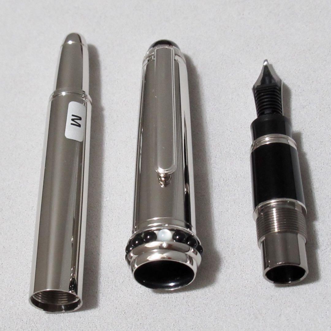 モンブラン 万年筆 114 アルチザン ホワイトパール オニキス