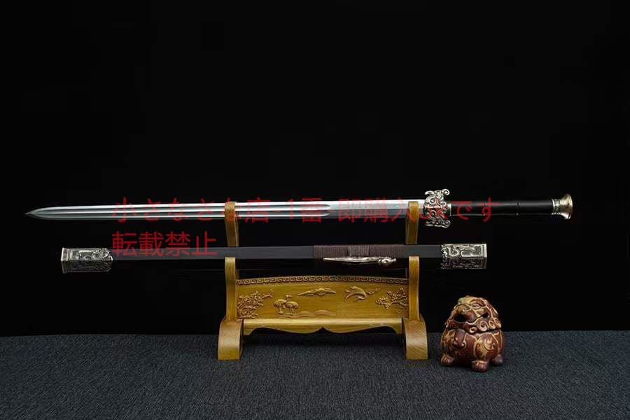 純陽剣-黒檀模様鋼 古兵器 武具　刀装具　日本刀　模造刀 居合刀