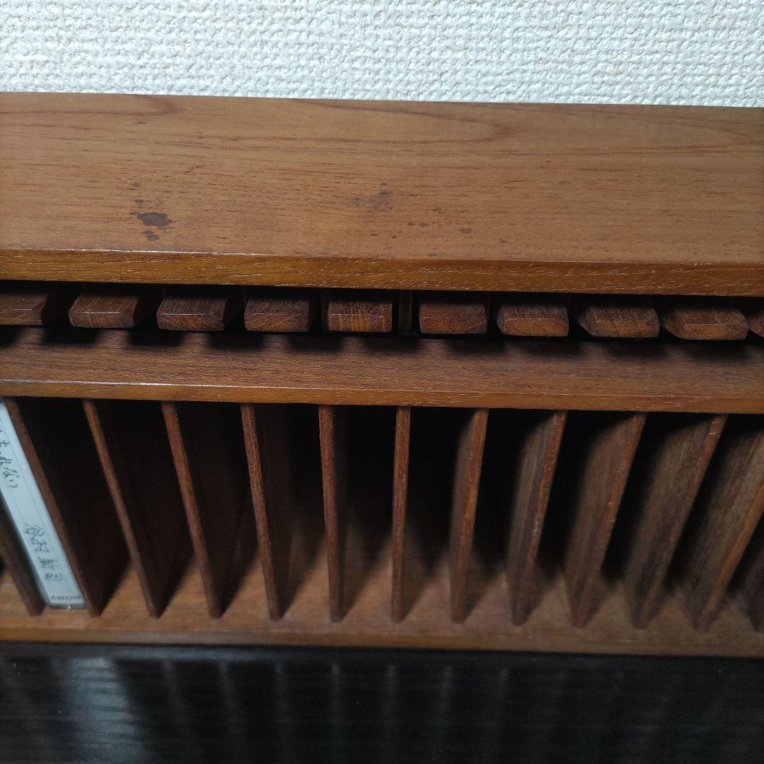 木製 カセットテープ ラック 壁掛け 収納 ミッドセンチュリー モダンの