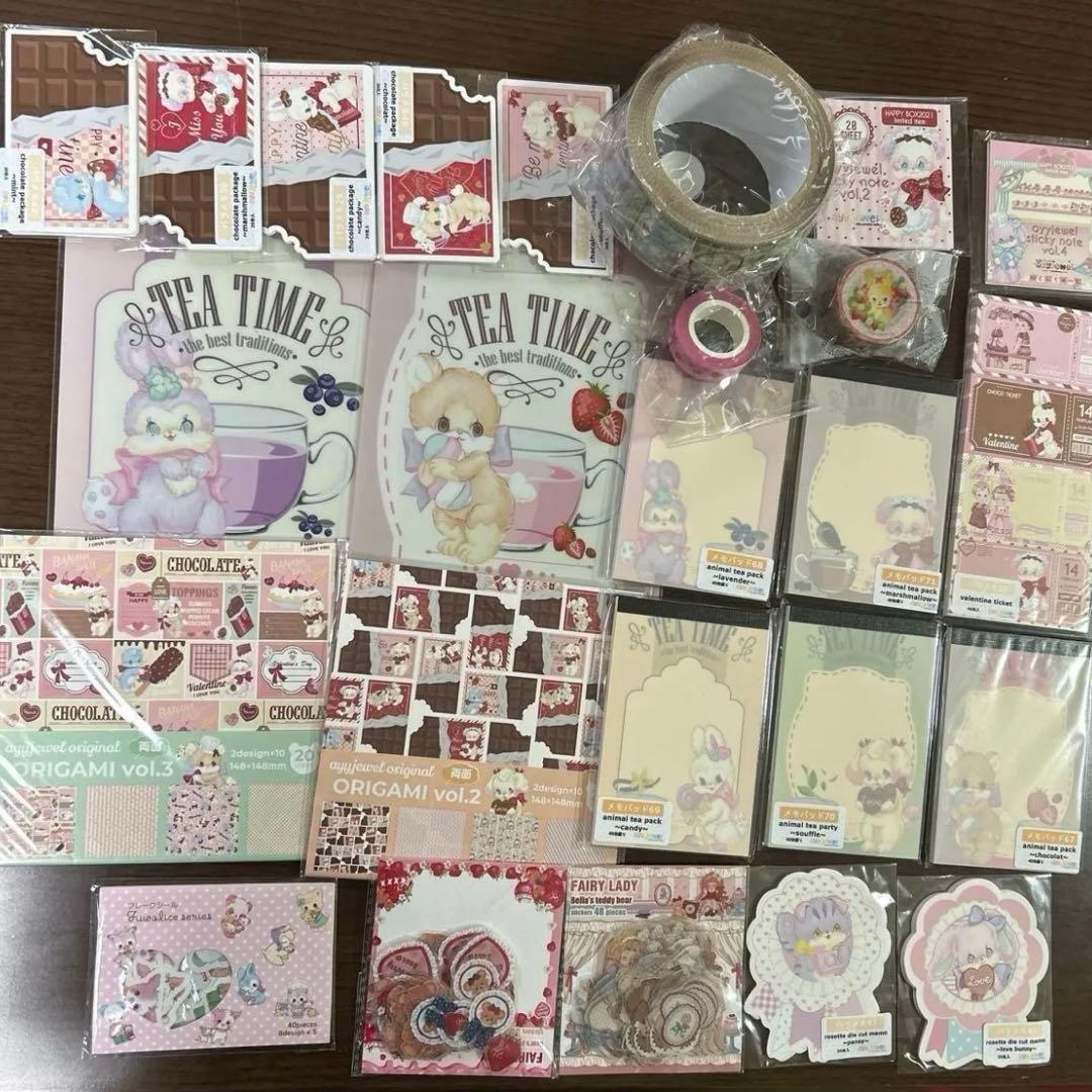 紙モノ大量○可愛いメモやダイカットカードOPPテープ紙モノ文具、新品