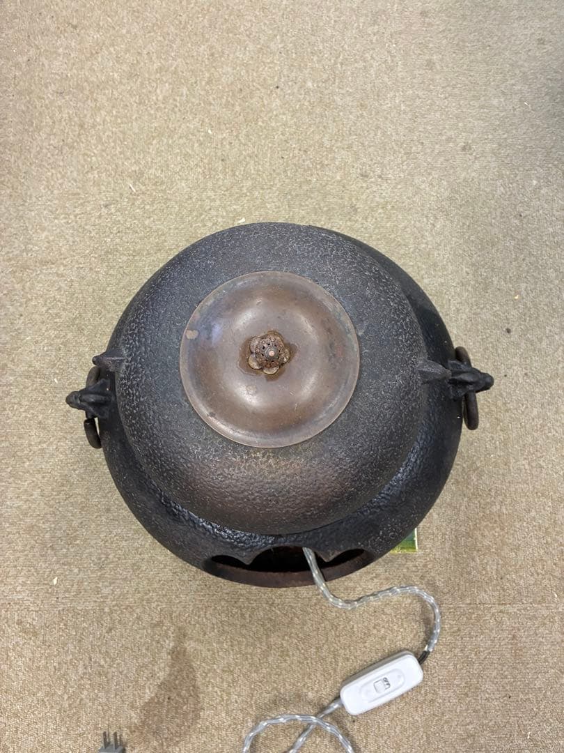 鋳鉄製 電気式 茶釜 取っ手付き - メルカリ