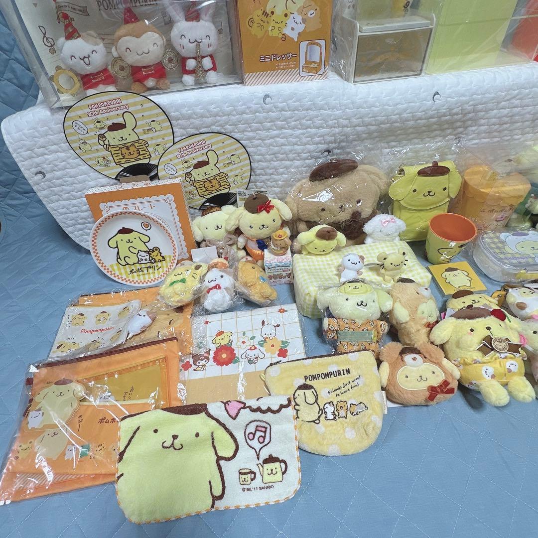 サンリオ❣️激レア　ポムポムプリン　ぬいぐるみ　チェスト　ポーチ　タオル　おまとめ