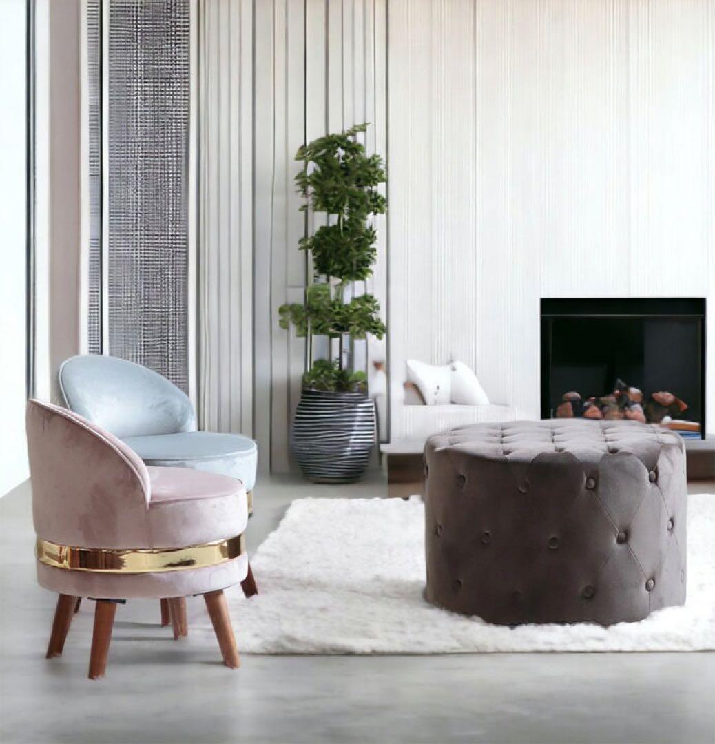 ラウンドスツール　テーブル　韓国　ロココ調