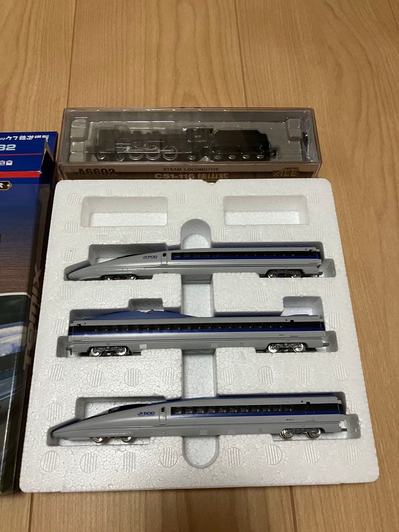 Nゲージレイアウトボックス、500系新幹線、機関車C51車両セット