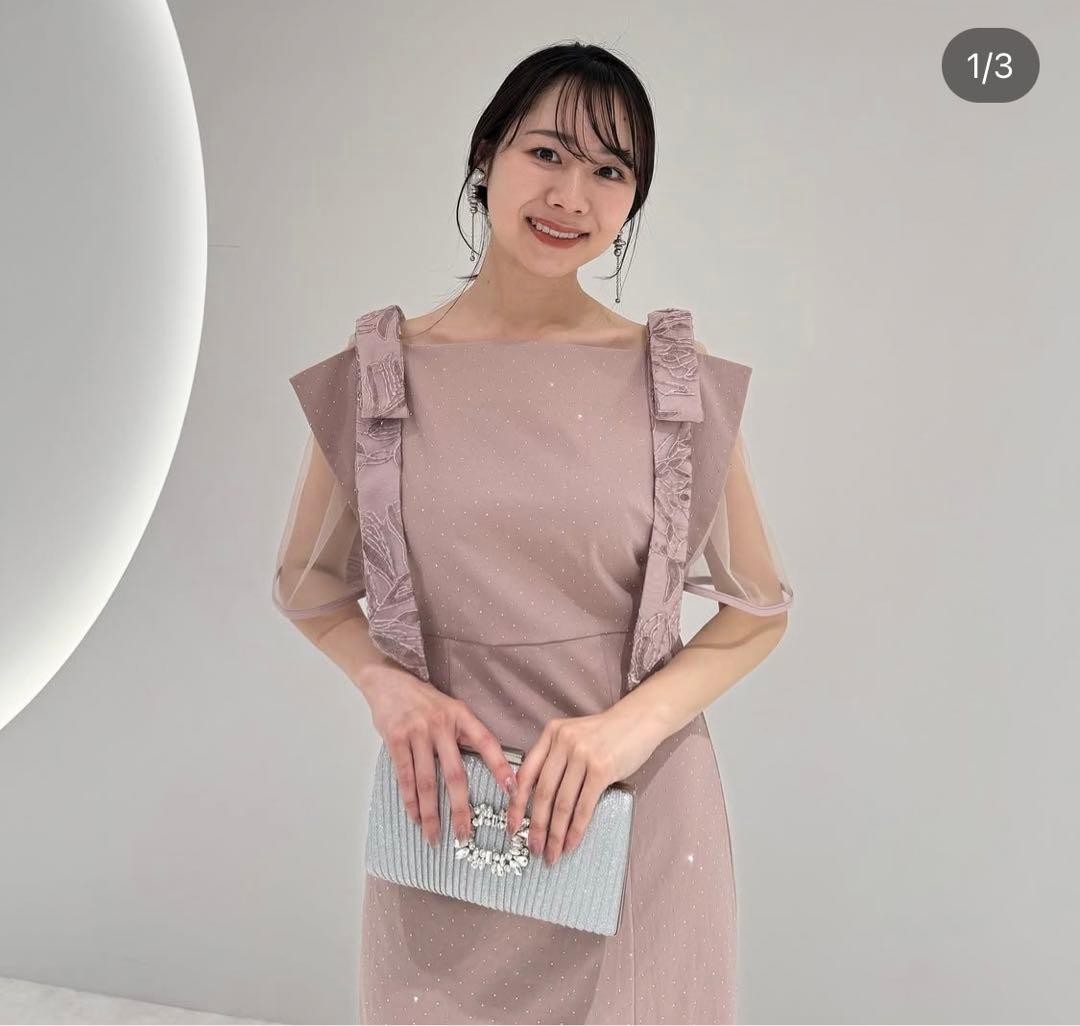 LEJA 2WAY Iラインドレスワンピースピンク　オケージョンドレス　結婚式