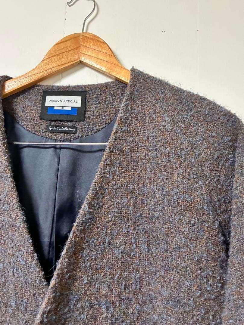 MAISON SPECIAL 《ユニセックスアイテム》ノーカラーコート