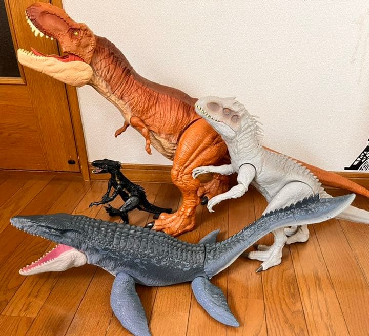 レア！マテル ジュラシックワールド ビッグ恐竜4体セット