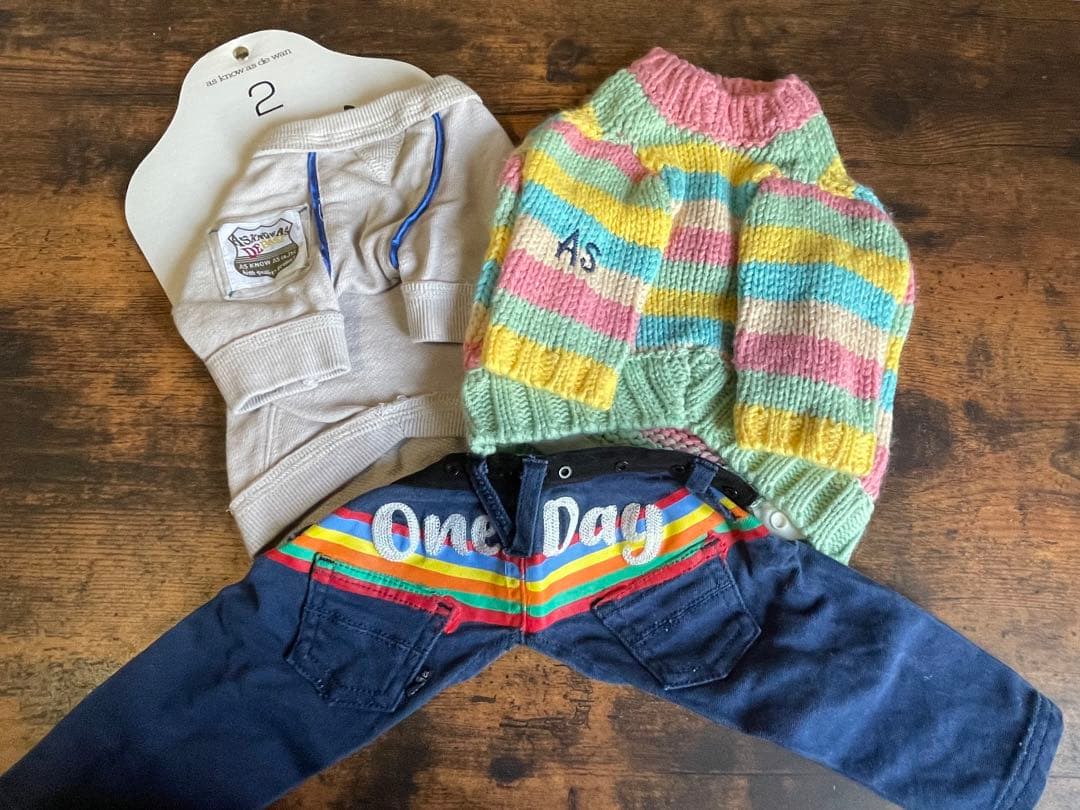 犬服 as know as de wan トップス＆パンツセット サイズ2