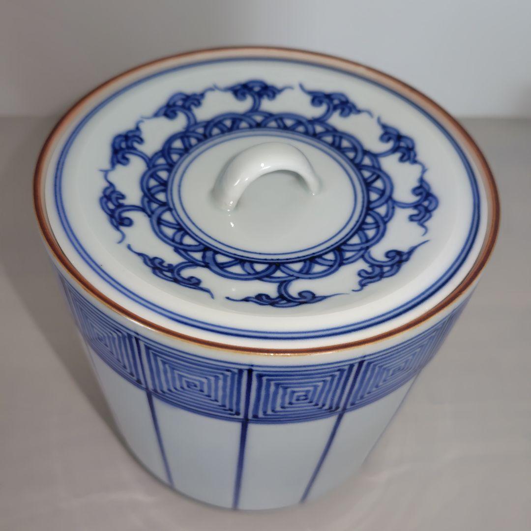 茶道具 水指 水差し 染付 桶側 桶川 輪華口 西村徳泉作 紫翠窯 茶道