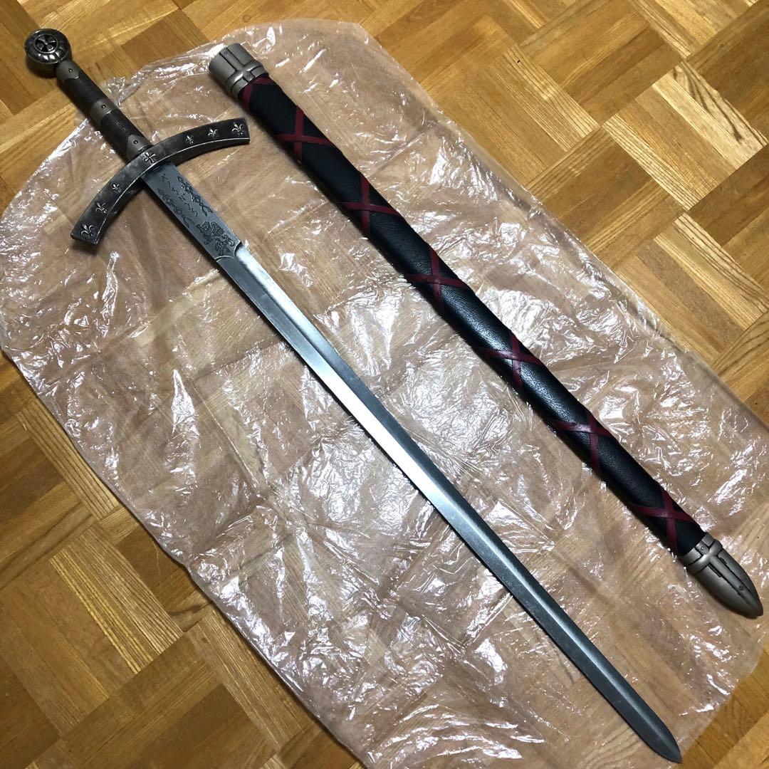 ＤＥＮＩＸ　刀剣　騎士団長ソード　西洋剣　洋刀　レプリカ　模造刀　シルバー　銀