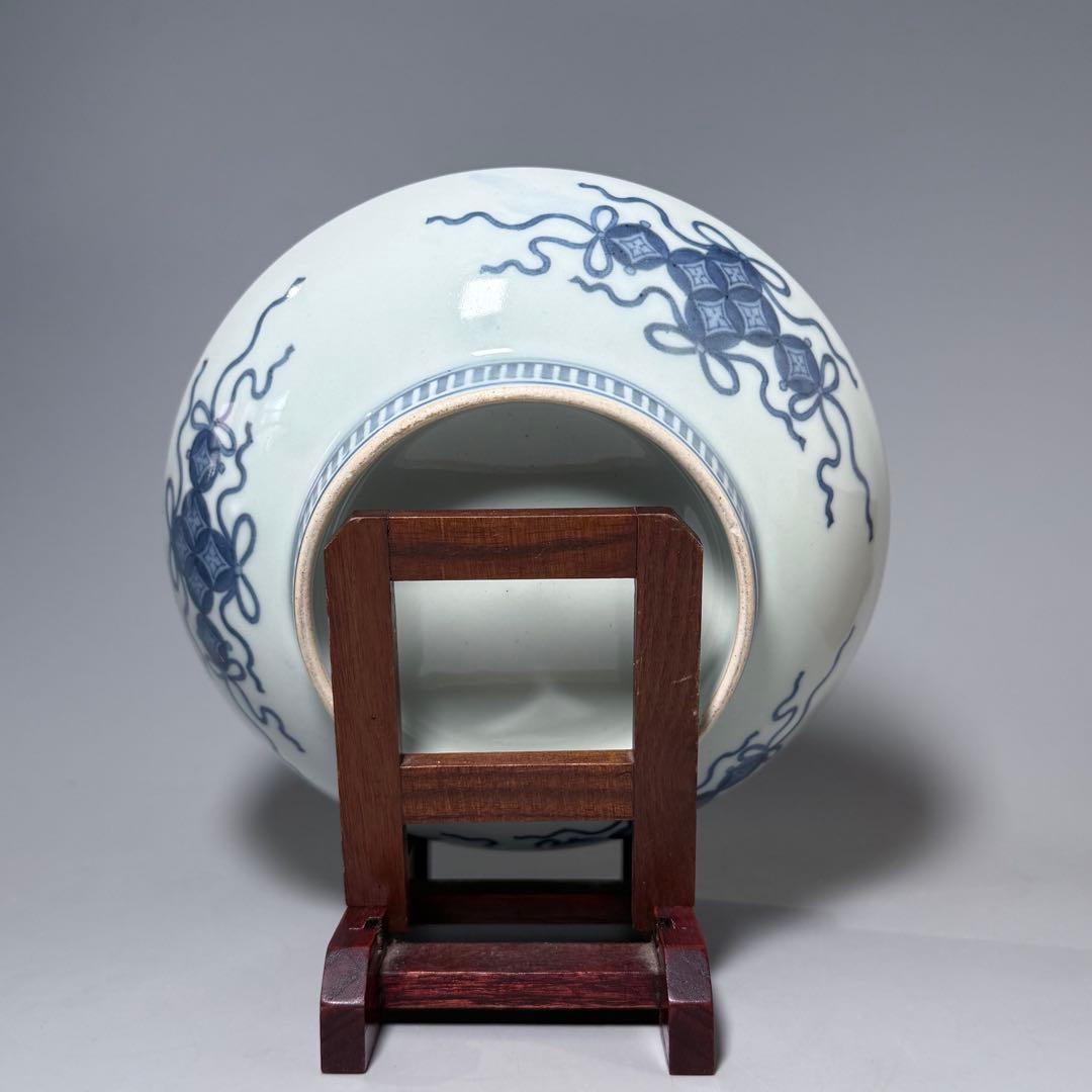 後期 色鍋島 椿文高台皿 櫛歯文高台 七宝結び文 桐箱