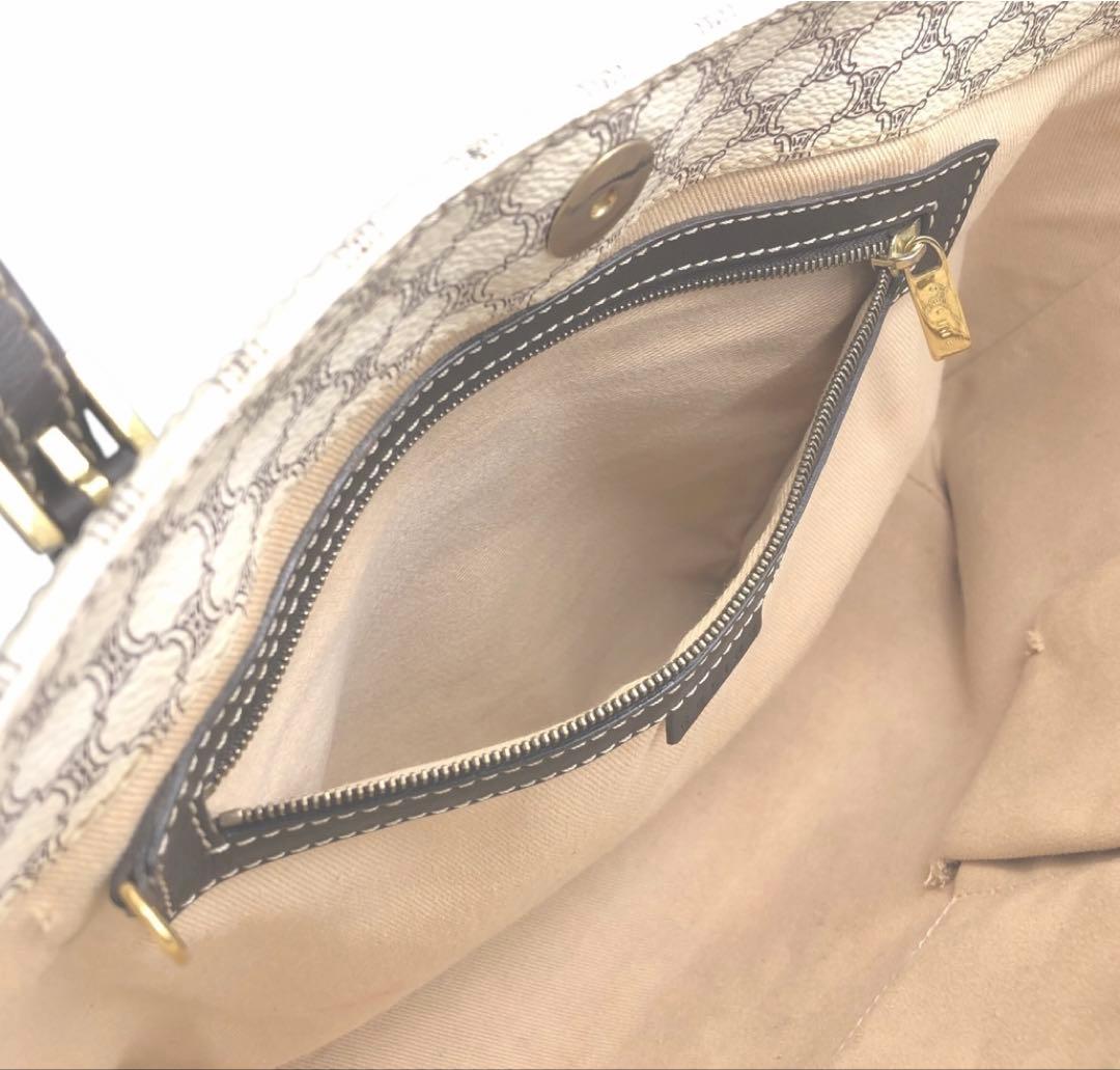 CELINE セリーヌ　ヴィンテージ　マカダム　ハニカムパターントートバッグ