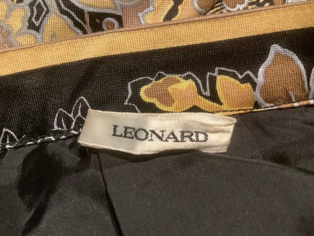 LEONARD ウール&シルク 花柄 タイトスカート 極美品 SALE‼️