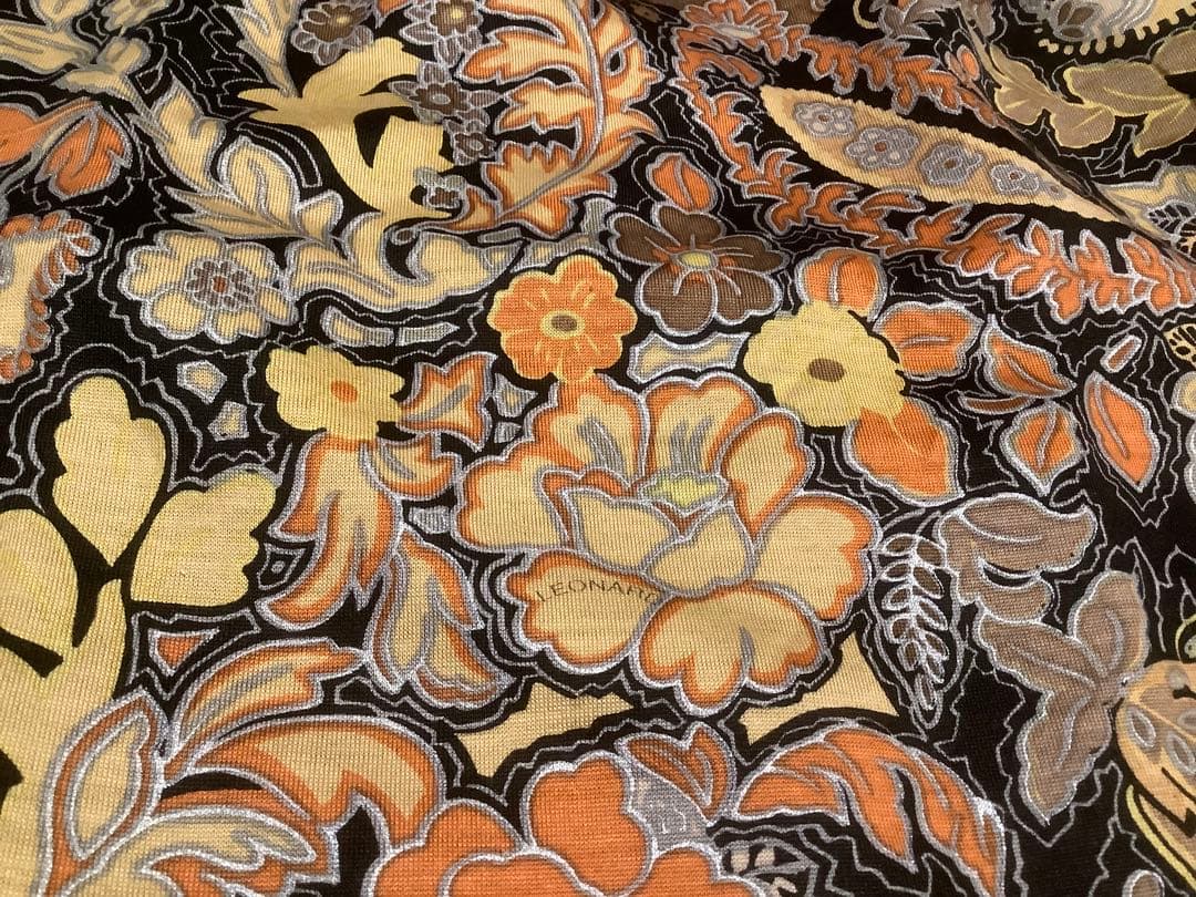 LEONARD ウール&シルク 花柄 タイトスカート 極美品 SALE‼️