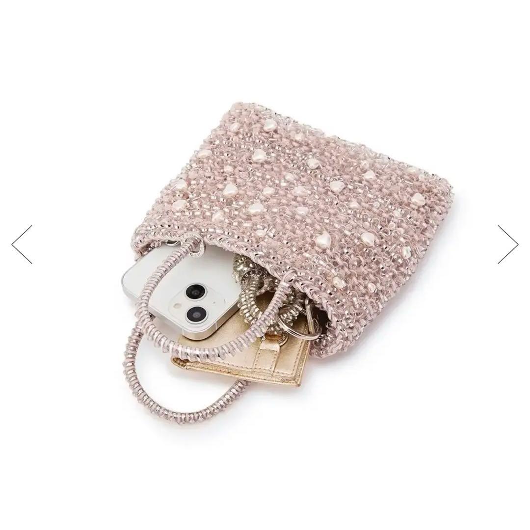 【ANTEPRIMA】アンテプリマ　ハートパール　限定色オーロラホワイト