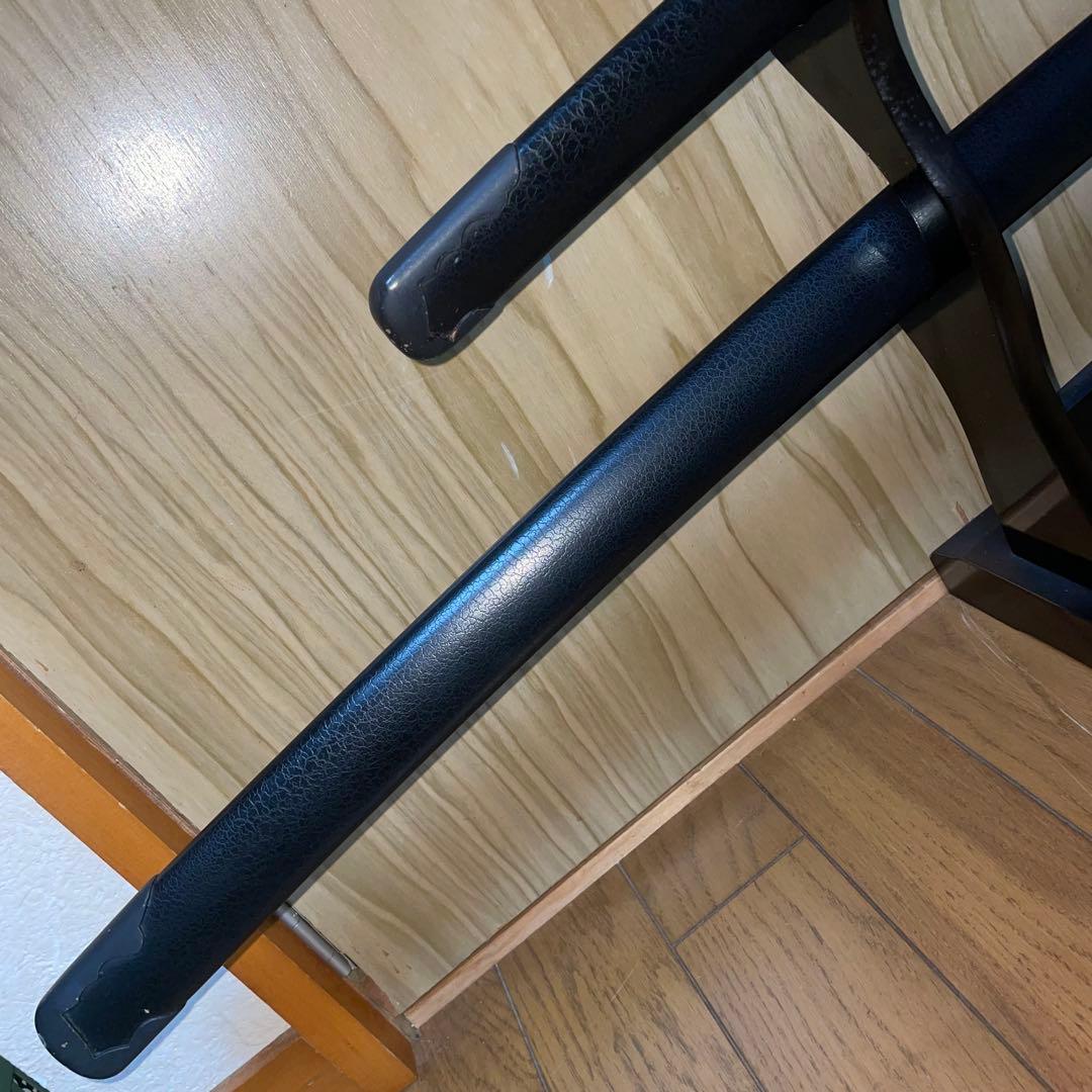 ユ*ン様 武蔵拵 模造刀 大小セット 二十四代藤原兼房作 刀袋・台座付