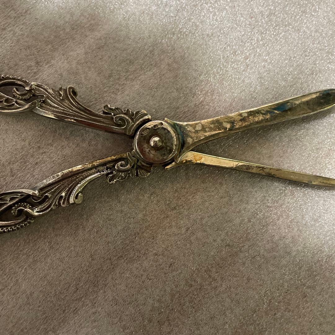 アンティーク装飾的な銀製ハサミ 67.5g