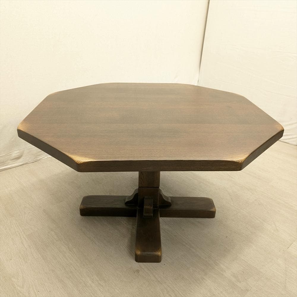 柏木工　ウィルダネス　飛騨家具　楢 ナラ材　ダイニングテーブル　食卓　八角形