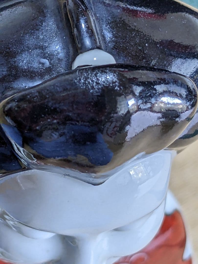 ♦柿右衛門様式 赤絵美人図 陶磁器人形 置物飾り 骨董品