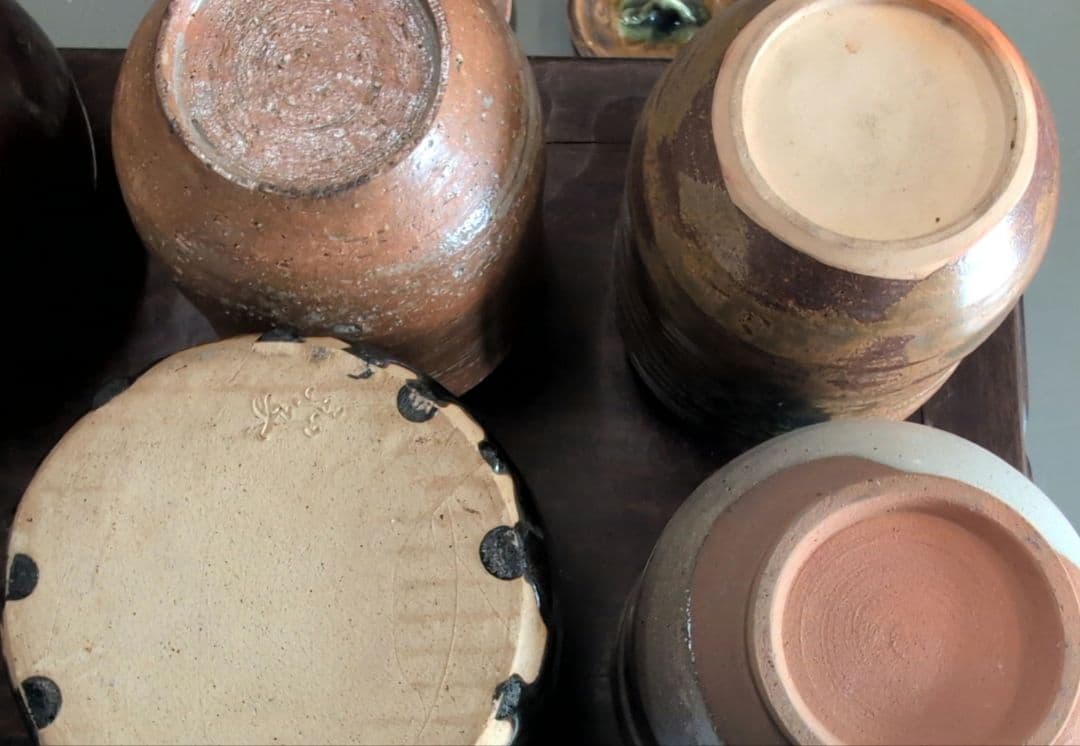 急須＋蓋付き壺セット 常滑焼風 民藝 焼き物 茶道具 茶器