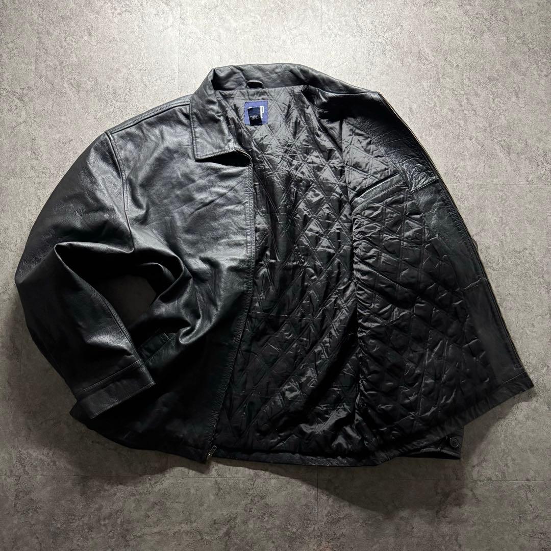 90s vintage】OLD GAP 3L シングルライダース レザー 本革