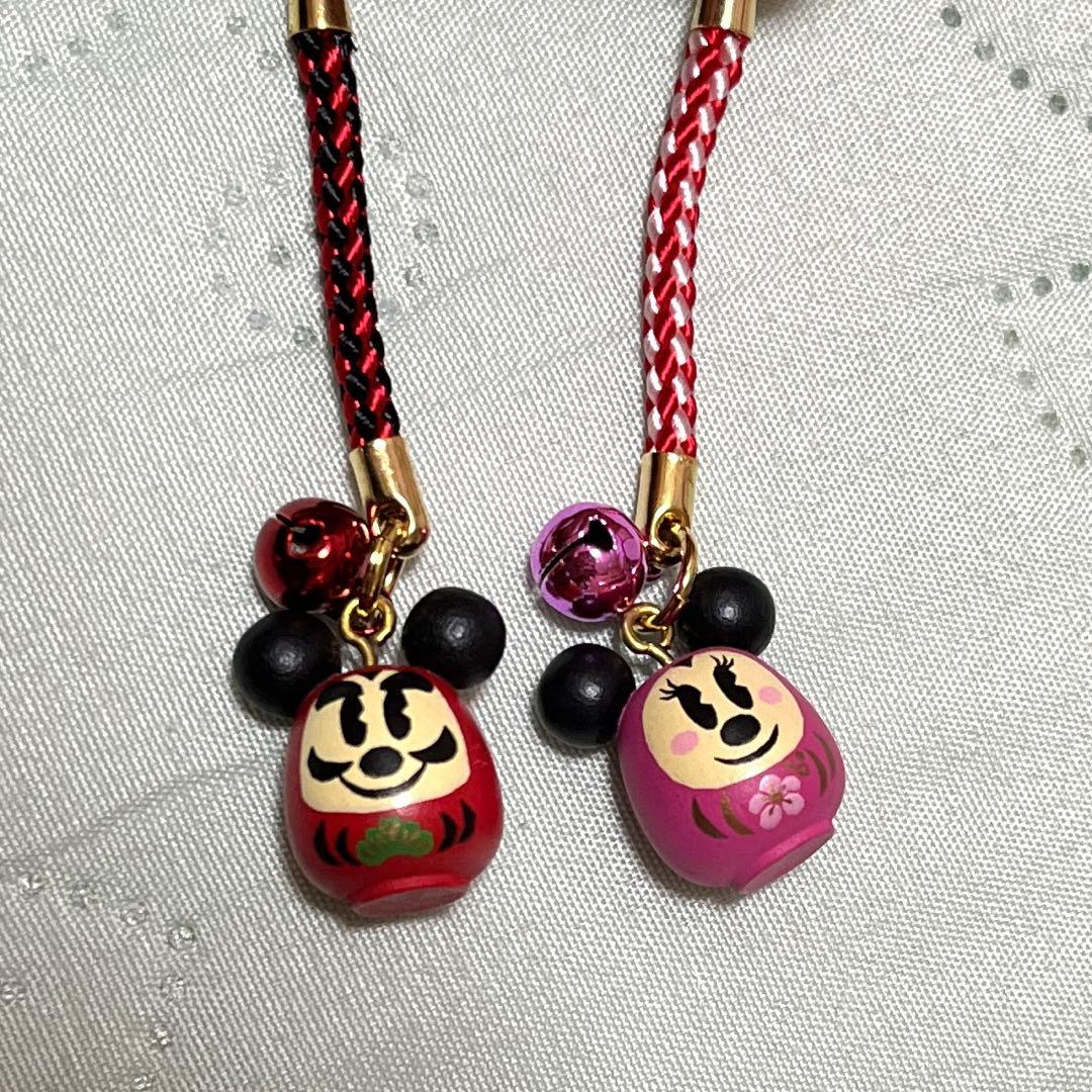 ミッキー&ミニー(根付け)ディズニーリゾート 15点 おまけストラップセット1点