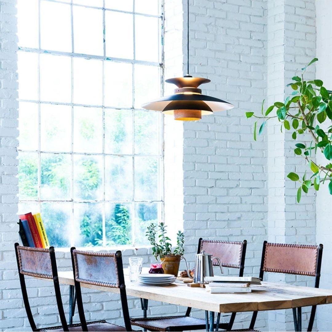 ルイス・ポールセン PH5風 モダンペンダントライト ホワイト&ブラック