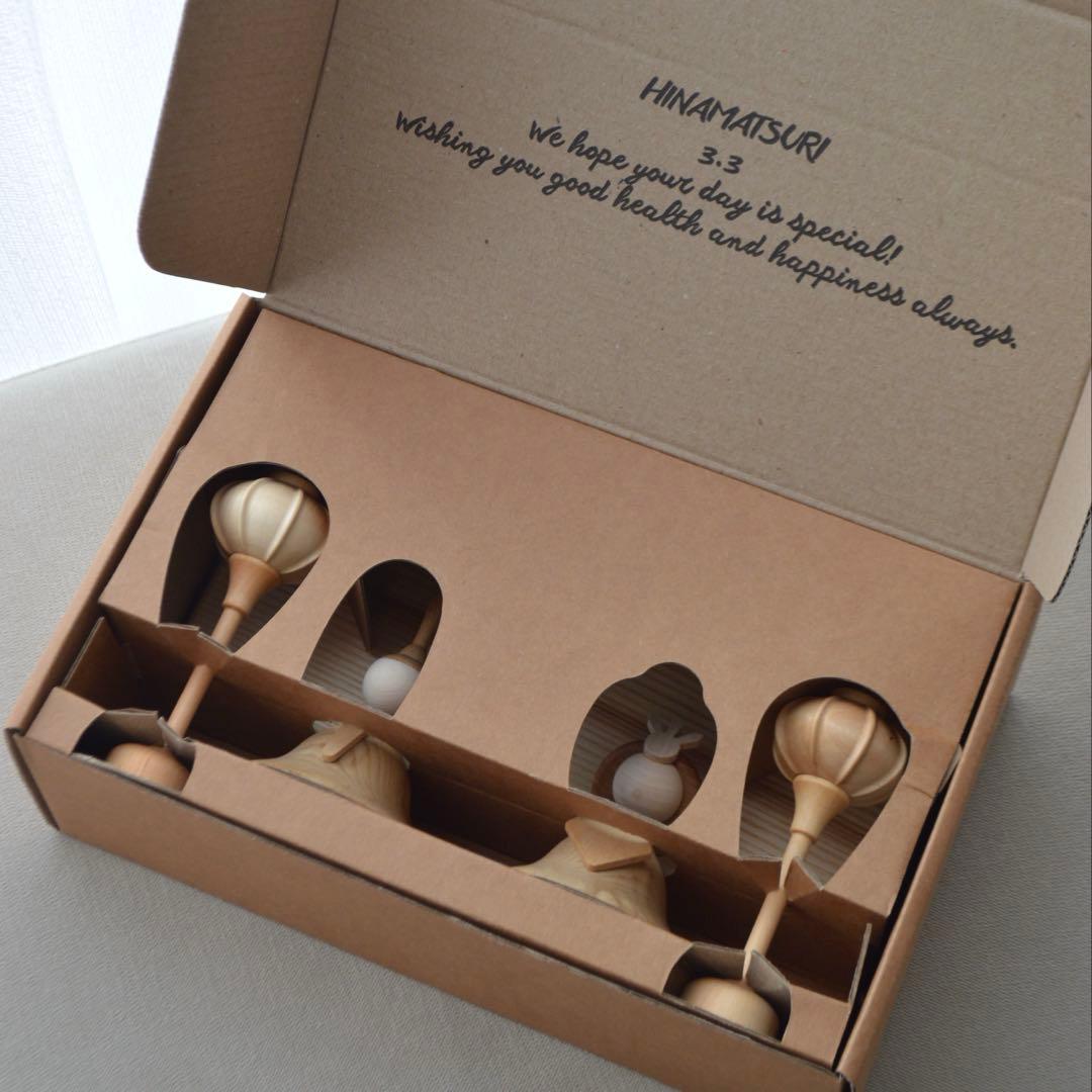 【特別価格/1点のみ】木製雛人形-Fleur-コンパクト ナチュラル お雛様