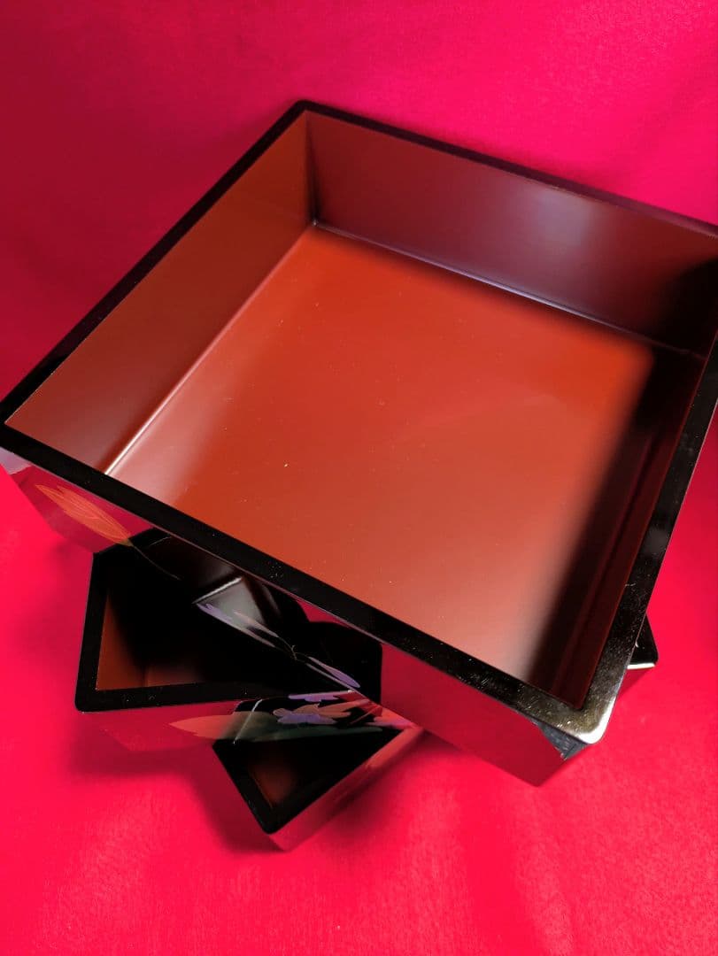 重箱/福島県 伝統工芸品 会津塗三段重/天然木 三段 重箱