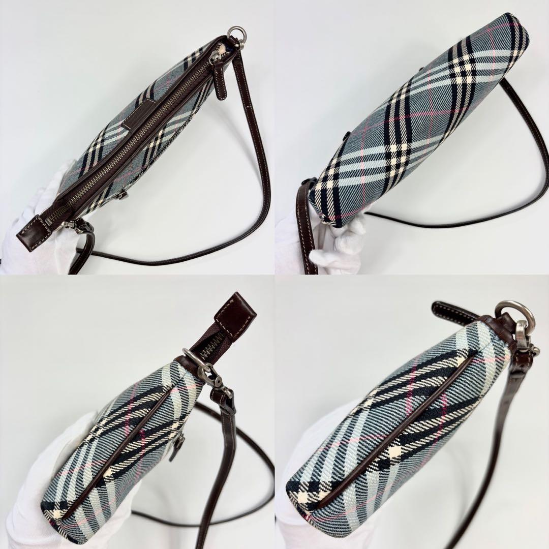 バーバリーブルーレーベル ショルダーバッグ ノバチェック キャンバス　y2k