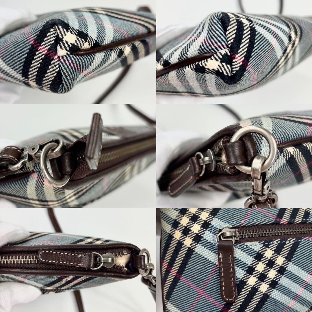 バーバリーブルーレーベル ショルダーバッグ ノバチェック キャンバス　y2k