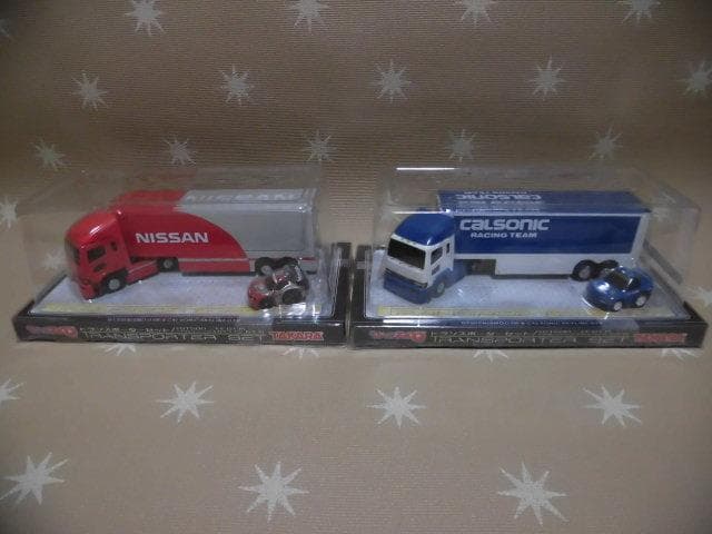 ちびっこチョロＱ トランスポーター トラック野郎 ニスモGT-R アドバン F1