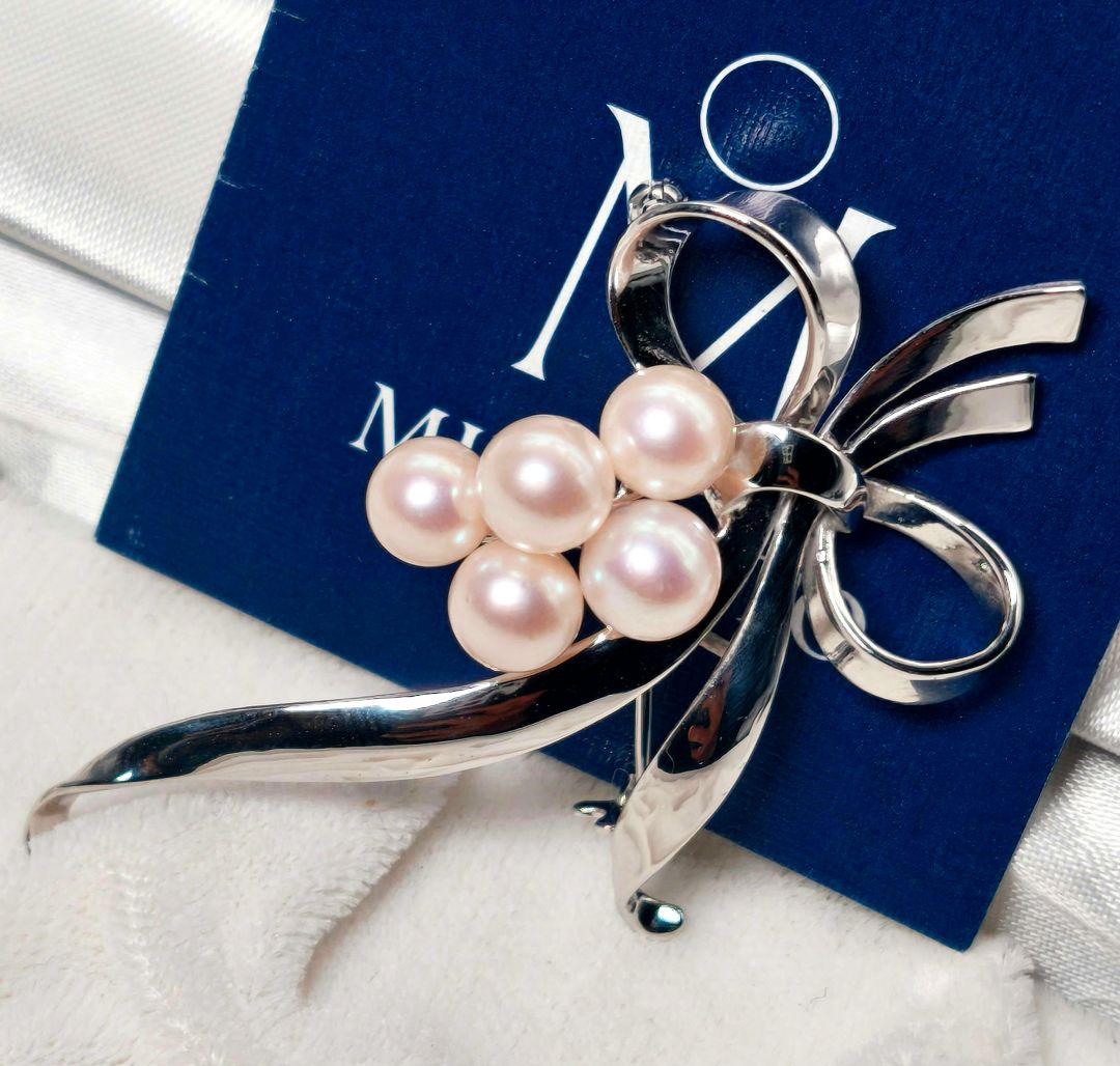 極美品 最高級】ミキモト ブローチ パール 愛子様ご着用 5珠 ロングセラー