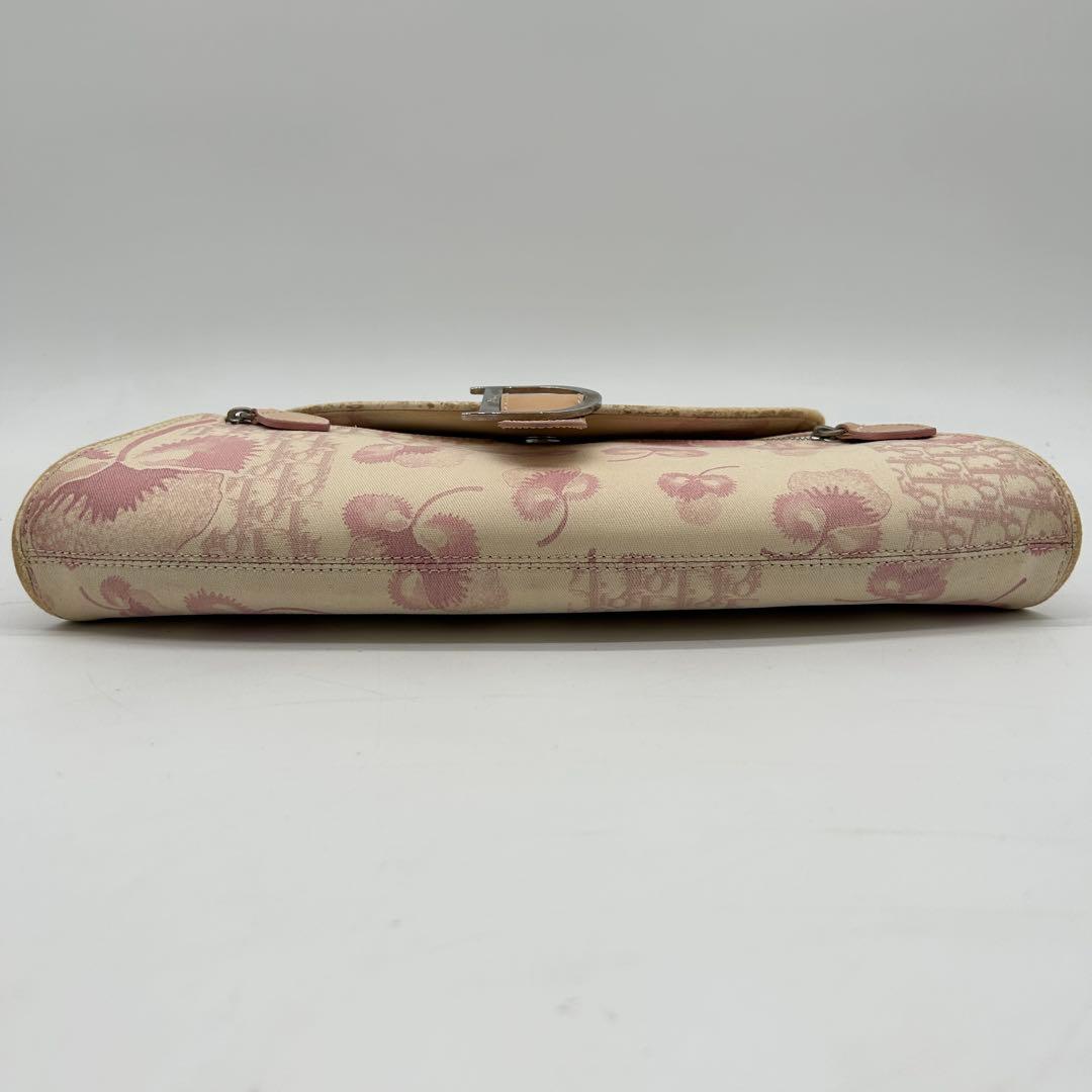 【稀少】クリスチャンディオール フローラ ショルダーバッグ キャンバス ピンク