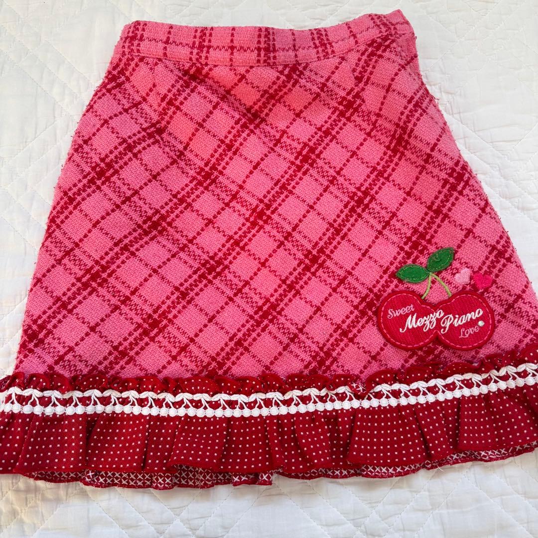 美品　レアメゾピアノ　レトロ　平成　トレーナー　ミミポポ　スカート　セットアップ