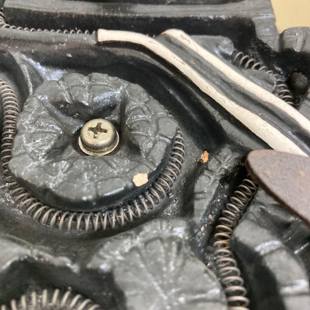 A868-21 茶道具 織部 野々田 風炉型 電熱器