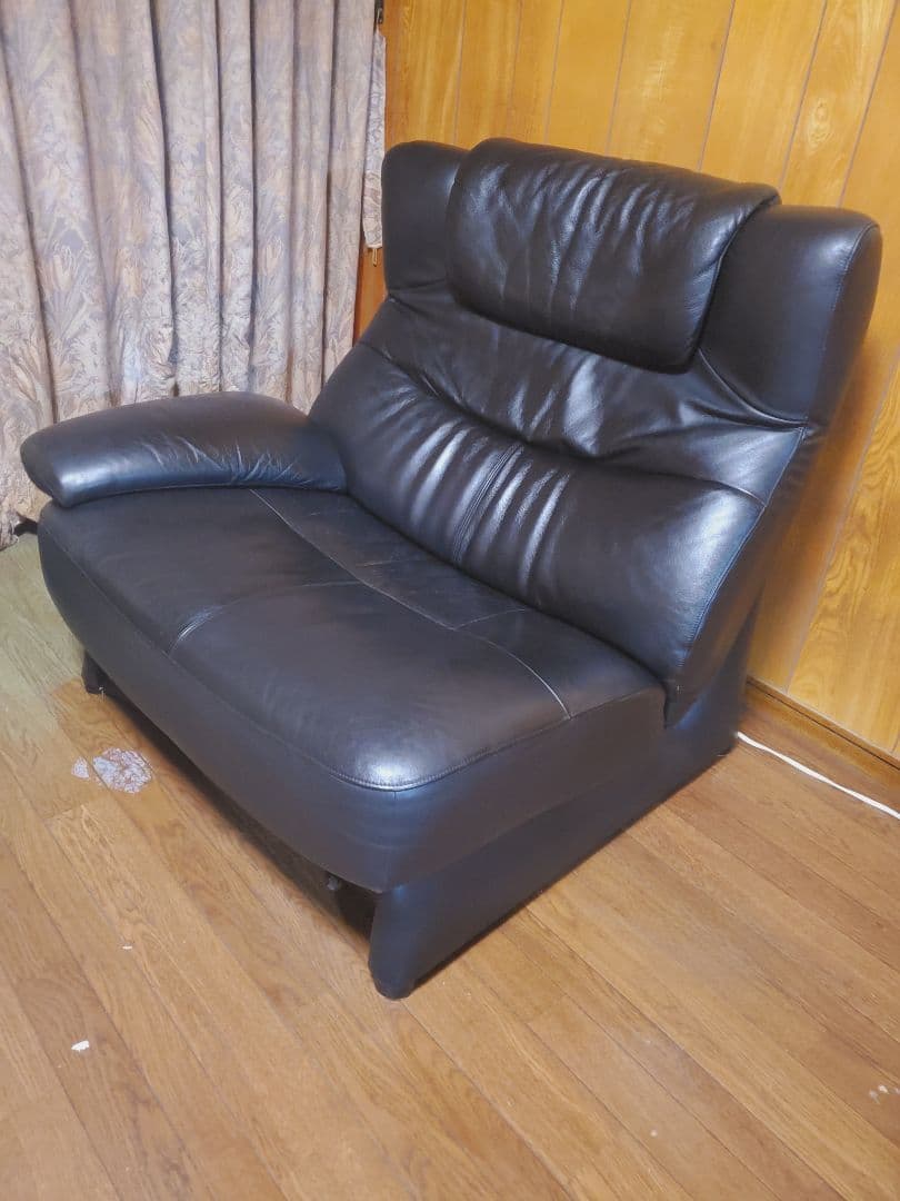 カリモク ZU4219 本革 リクライニングソファー　左右セット　②