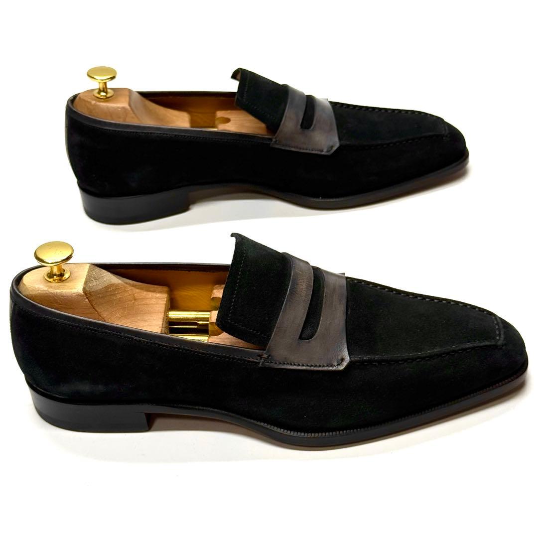 定価5.2万円 zampiere ローファー スエード ブラック キレイ目