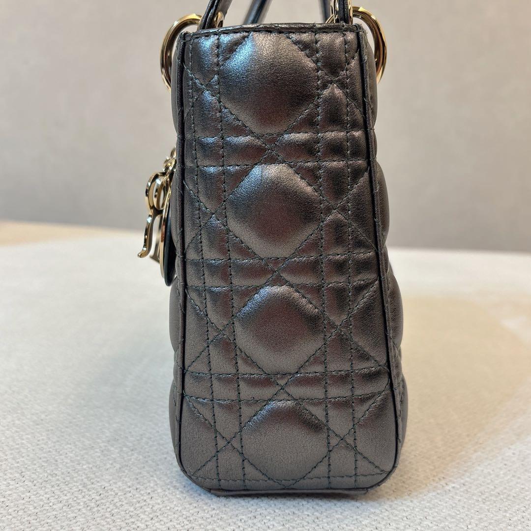 DIOR レディディオールスモール Lady Dior グレー バッグ